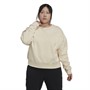adidas Womens All SZN Fleece Sweatshirt (Plus Size) Ecru Tint