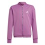 adidas Junior Girls Logo Fleece Bomber Jacket Semi Pulse Lilac/Matt Purple Met