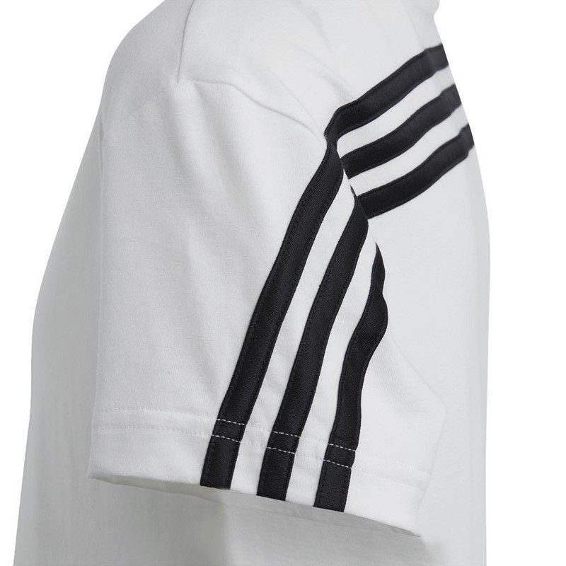 adidas Junior Boys Must Haves 3-Stripes T-Shirt White/Black