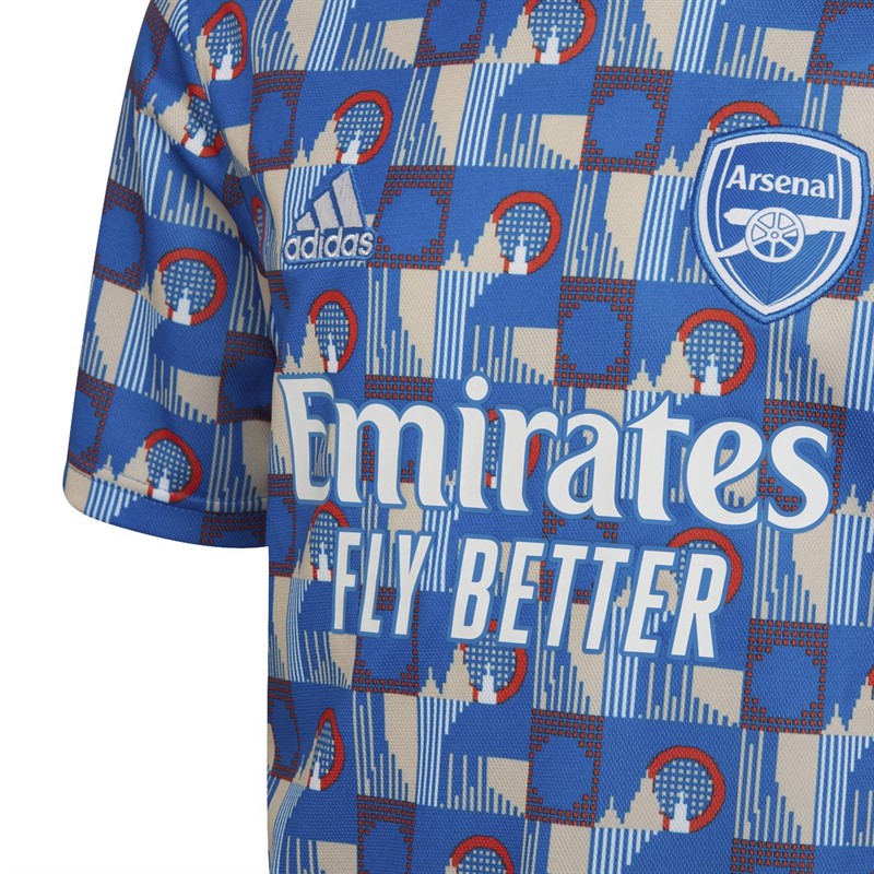 adidas Junior AFC Arsenal X Transport For London Pre-Match Jersey Royal Blue