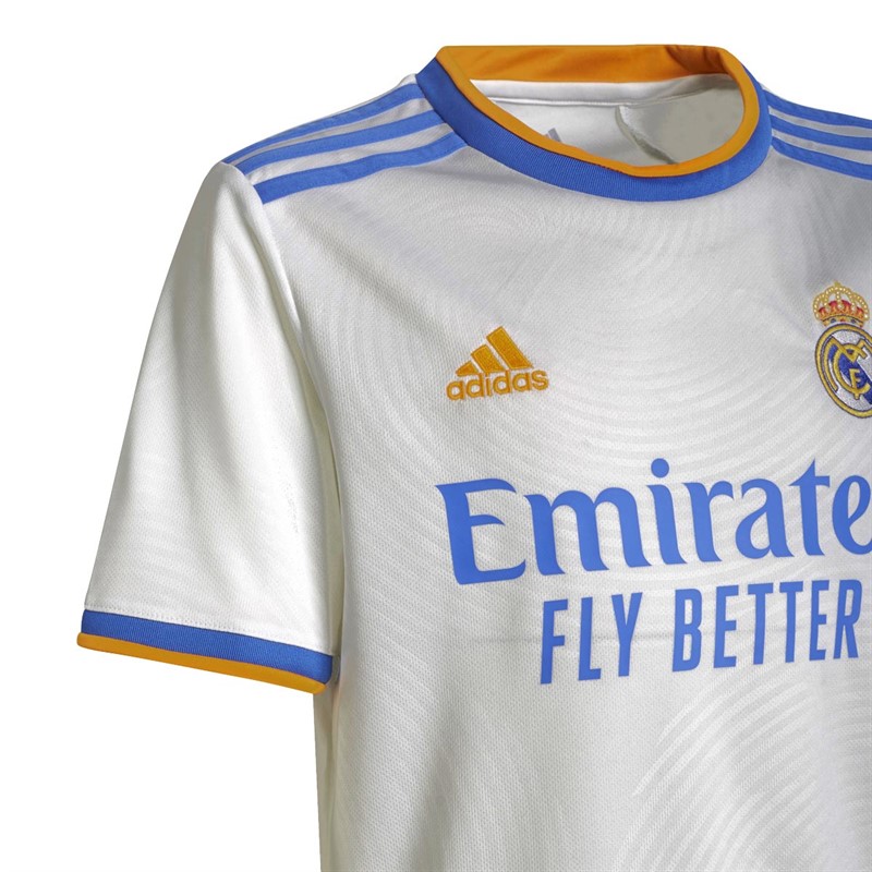 adidas Junior RMCF Real Madrid Home Jersey White