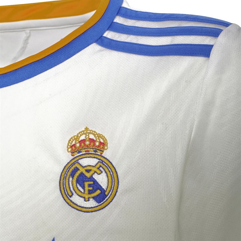 adidas Junior RMCF Real Madrid Home Jersey White