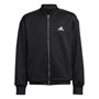 adidas Junior Boys Logo Fleece Bomber Jacket Black/Matt Purple Met