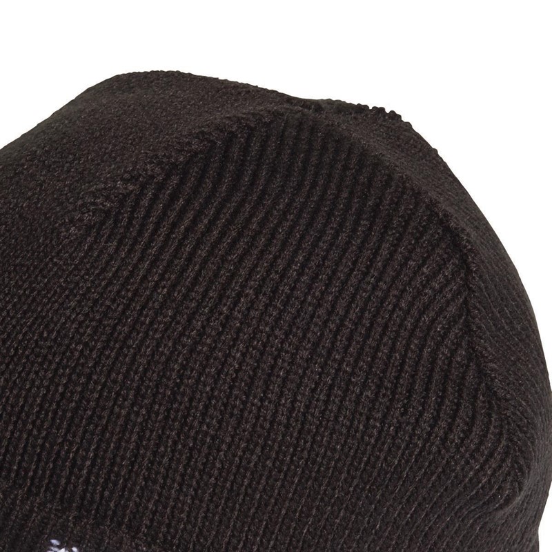 adidas Mens 3-Stripes Beanie Black/Black/White