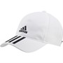 adidas Mens Aeroready 3-Stripes Baseball Cap White/Black/Black