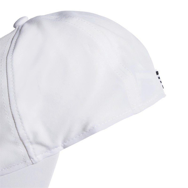 adidas Mens Aeroready 3-Stripes Baseball Cap White/Black/Black