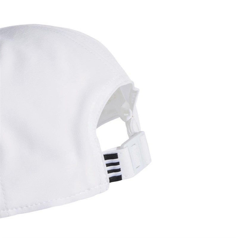 adidas Mens Aeroready 3-Stripes Baseball Cap White/Black/Black