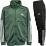 adidas Junior Boys 3-Stripes Team Tracksuit Green Oxide/White