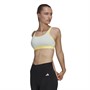adidas Womens Tlrd Move Aeroready Training High Support Sports Bra Linen Green/Beam Yellow