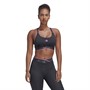 adidas Womens Powerimpact Techfit Medium-Support Sports Bra Carbon/Pulse Lilac