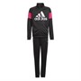 adidas Junior Boys Badge Of Sport Tracksuit Black/Team Real Magenta