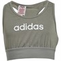 adidas Junior Girls Sports Bra Medium Grey Heather/White