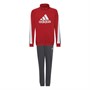 adidas Junior Boys Colorblock Big Badge Of Sport Tracksuit Vivid Red/Black/Grey Six