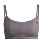 adidas Womens Yoga Studio Aeroready Light-Support Sports Bra Trace Grey