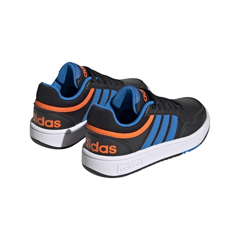 adidas Junior Hoops 3.0 Trainers Core Black/Blue Rush/Impact Orange