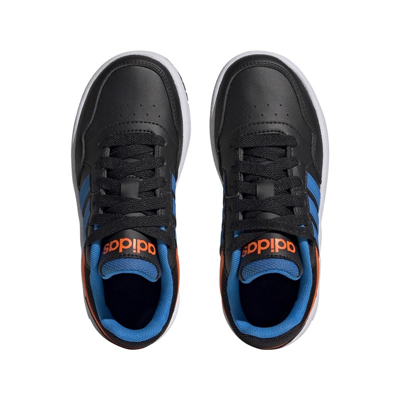 adidas Junior Hoops 3.0 Trainers Core Black/Blue Rush/Impact Orange