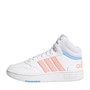 adidas Junior Girls Hoops Mid 3.0 Trainers Footwear White/Acid Red/Sky Rush