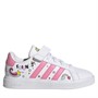 adidas Junior Girls X Disney Grand Court Minnie Mouse Trainers Footwear White/Bliss Pink/Grey Two