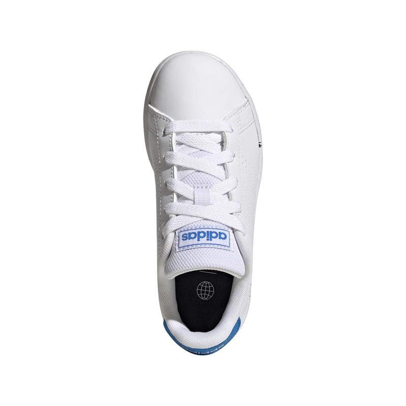 adidas Junior Boys Advantage Trainers Footwear White/Blue Rush/Core Black