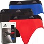 adidas Mens Active Micro Flex Three Pack Briefs Black/Burgundy/Royal