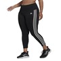 adidas Womens Designed To Move 3-stripes Aeroready Tight Leggings (plus Size) Black/White