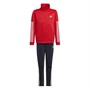 adidas Junior Boys 3-stripes Team Tracksuit Vivid Red