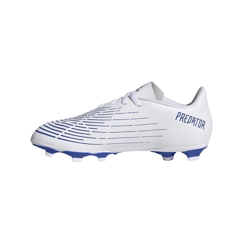 adidas Kids Predator Edge.4 FXG Firm Ground Football Boots Footwear White/Hi-Res Blue/Footwear White