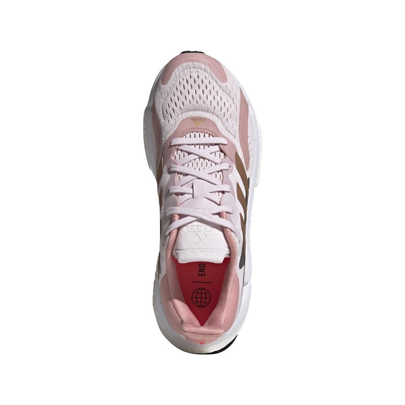 adidas Womens Solarboost 4 Boost Neutral Running Shoes Almost Pink/Copper Metallic/Turbo