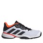 adidas Junior Boys Barricade Tennis Shoes Footwear White/Core Black/Solar Red