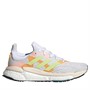 adidas Womens Solarboost 4 Boost Neutral Running Shoes Footwear White/Pulse Lime/Light Flash Orange