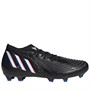 adidas Mens Predator Edge.2 FG Firm Ground Football Boots Core Black/Footwear White/Vivid Red