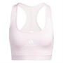 adidas Womens Powerreact Aeroready Medium-Support Sports Bra Clear Pink