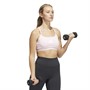 adidas Womens Aeroreact Aeroready Light-Support Sports Bra Clear Pink