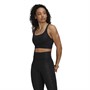 adidas Womens Powerimpact Aeroready Medium-Support Longline Sports Bra Black