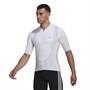 adidas Mens The Short Sleeve Cycling Jersey White/Acid Red
