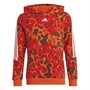 adidas Boys Future Icons 3-Stripes Graphic Hoodie Orange/Grey Six/White