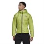 adidas Mens Terrex Techrock Primaloft Insulated Padded Hooded Jacket Pulse Lime