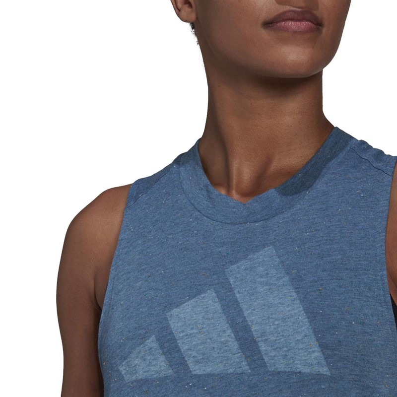 adidas Womens Future Icons Winners 3.0 Tank Top Altered Blue Melange