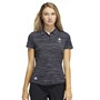 adidas Womens Primegreen Space Dyed Golf Polo Black/White