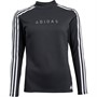 adidas Womens Aeroready 3-Stripes Mock Neck Long Sleeve Golf Top Black