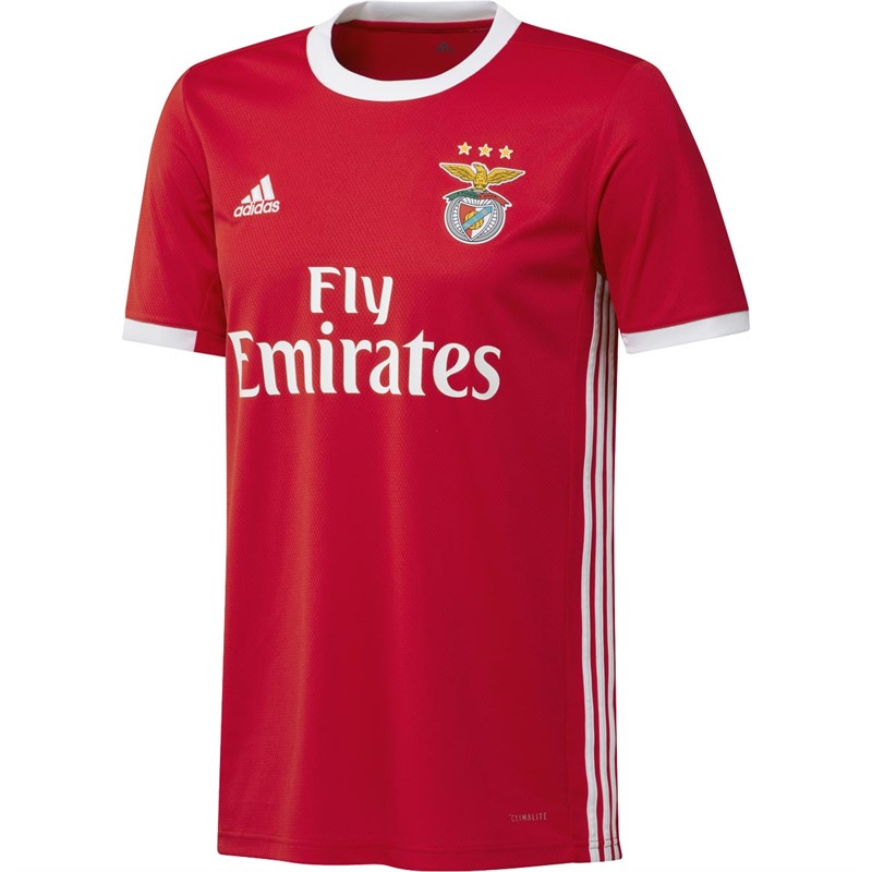 adidas Mens SLB Benfica Home Jersey Benefica Red/White