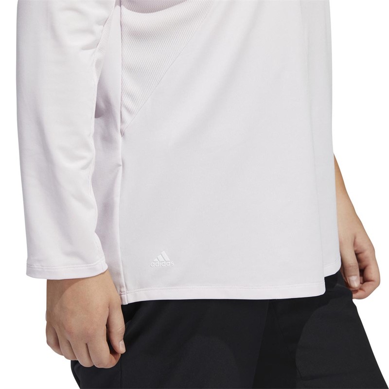 adidas Womens Ultimate365 Aeroready Golf Top (Plus Size) Almost Pink