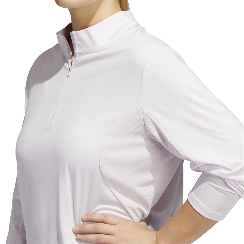 adidas Womens Ultimate365 Aeroready Golf Top (Plus Size) Almost Pink