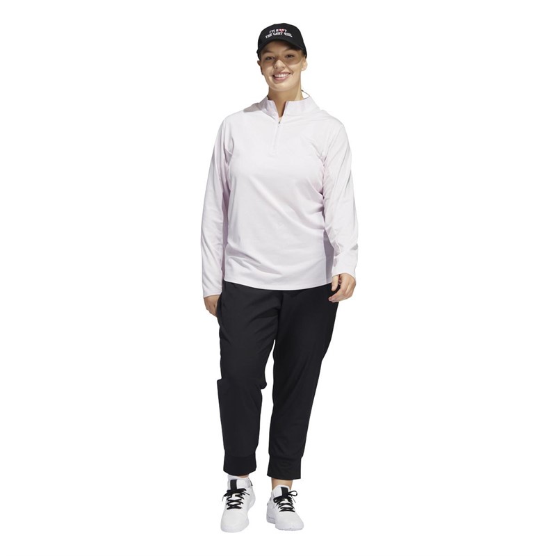 adidas Womens Ultimate365 Aeroready Golf Top (Plus Size) Almost Pink