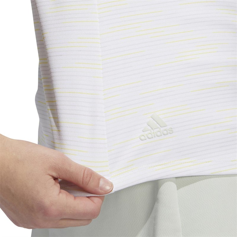 adidas Womens Novelty Golf Polo White/Linen Green