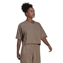 adidas Womens Hyperglam Boxy T-Shirt Chalky Brown