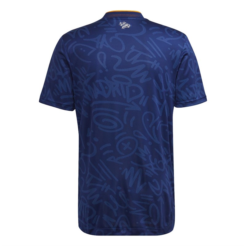 adidas Mens RMCF Real Madrid Authentic Away Jersey Victory Blue