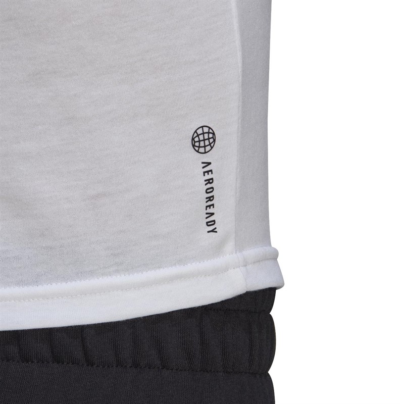 adidas Womens Hyperglam Aeroready Cropped Tank Top White