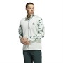 adidas Mens Splatter Print 1/4 Zip Golf Mid Layer Linen Green/Shadow Green