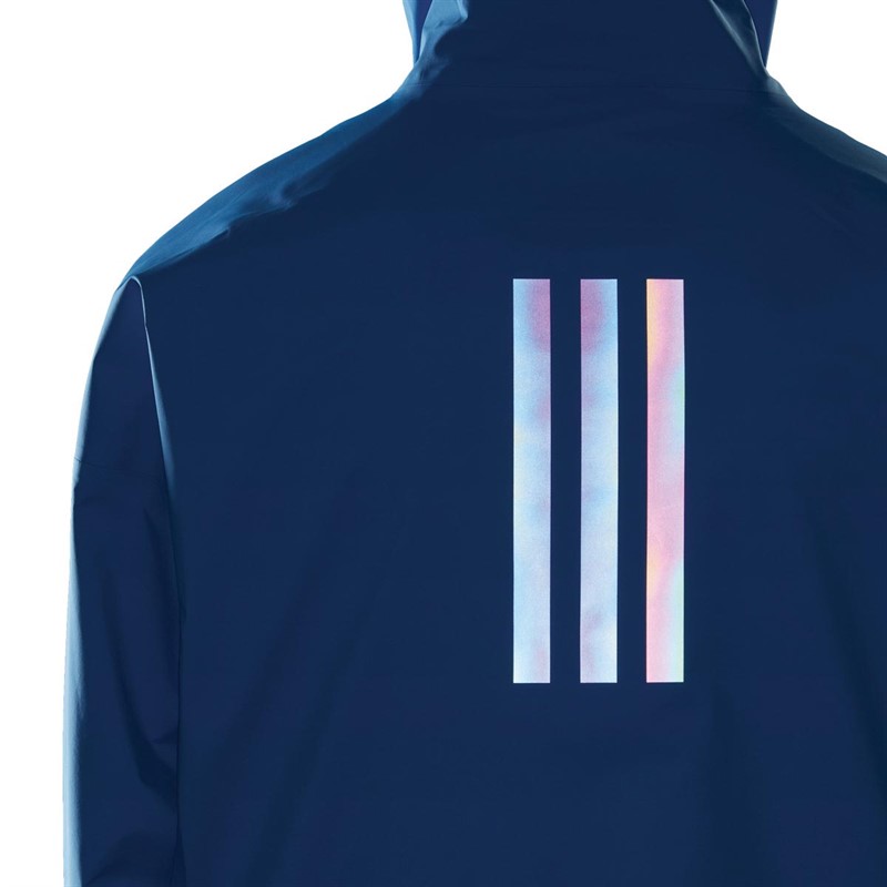 adidas Mens Terrex Myshelter Gore-Tex Active Waterproof Rain Jacket Shock Blue/Shadow Red